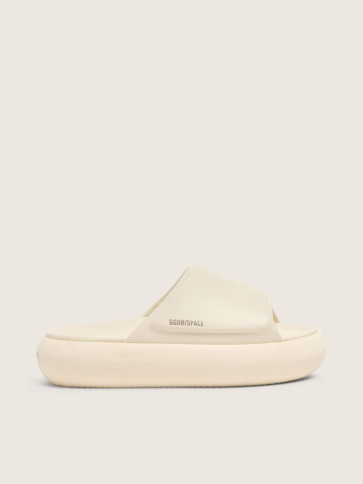 Women's Space-Star Slide slip-ons in white leather