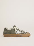 Women’s Super-Star LTD in green canvas with white leather star
