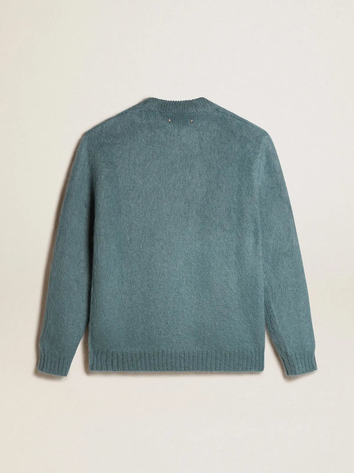 Maglione in mohair color azzurro polvere
