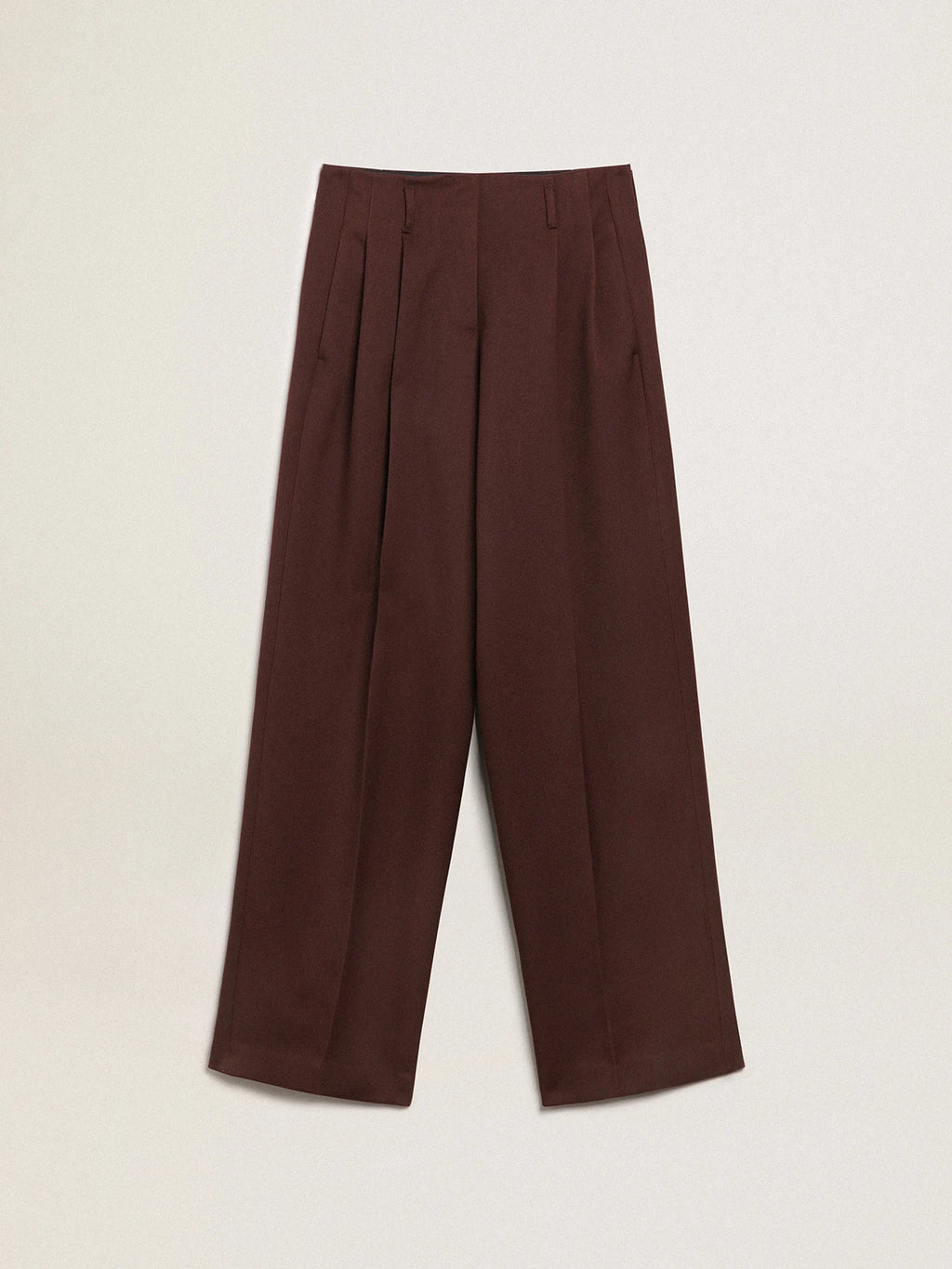 Pantalone Flavia Collezione Journey in gabardine di lana color chicory coffee