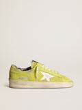 Sneaker Stardan uomo in cavallino giallo fluo con stella in pelle bianca