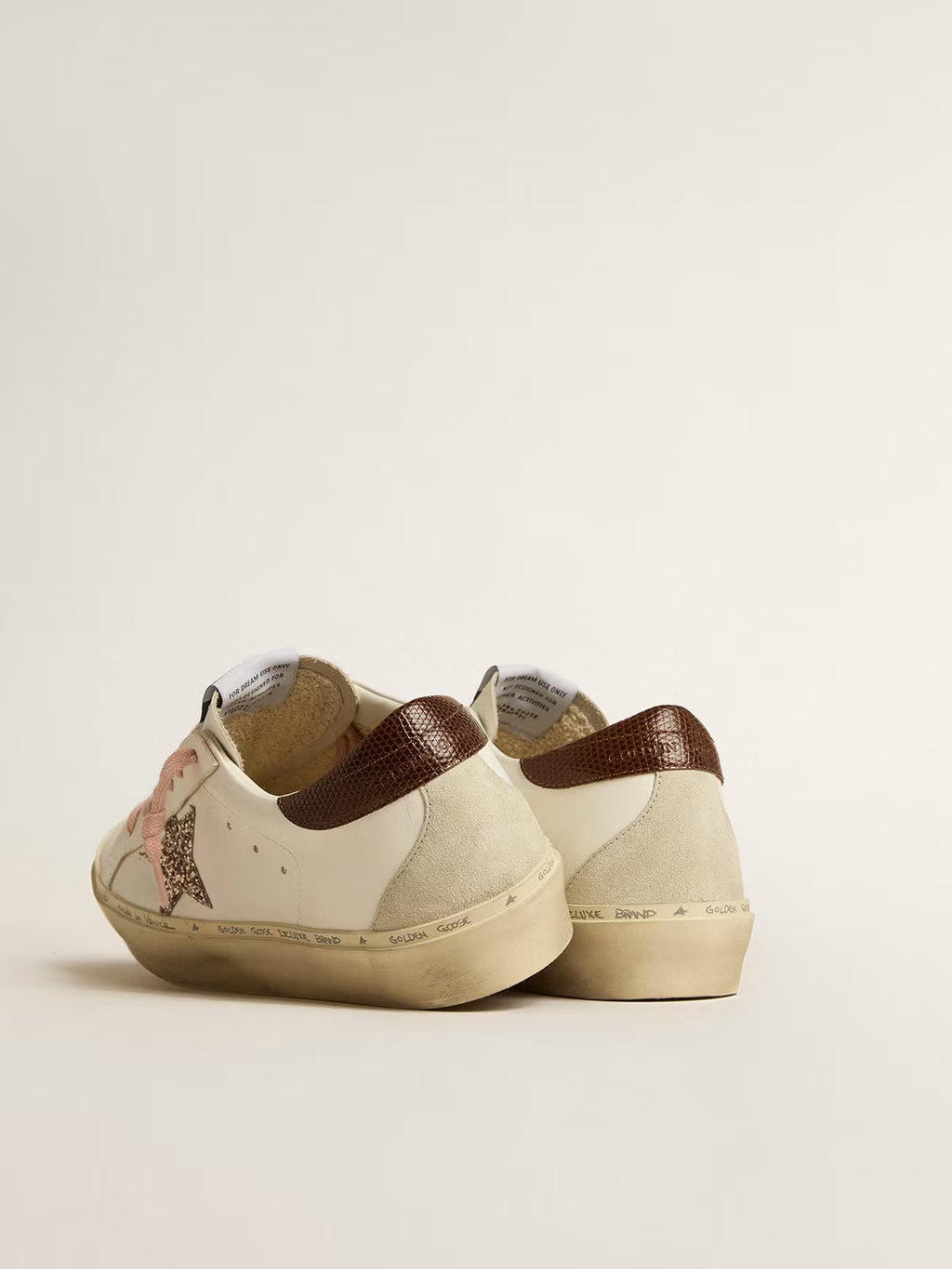 Hi Star LTD con stella in glitter e talloncino stampa lucertola marrone