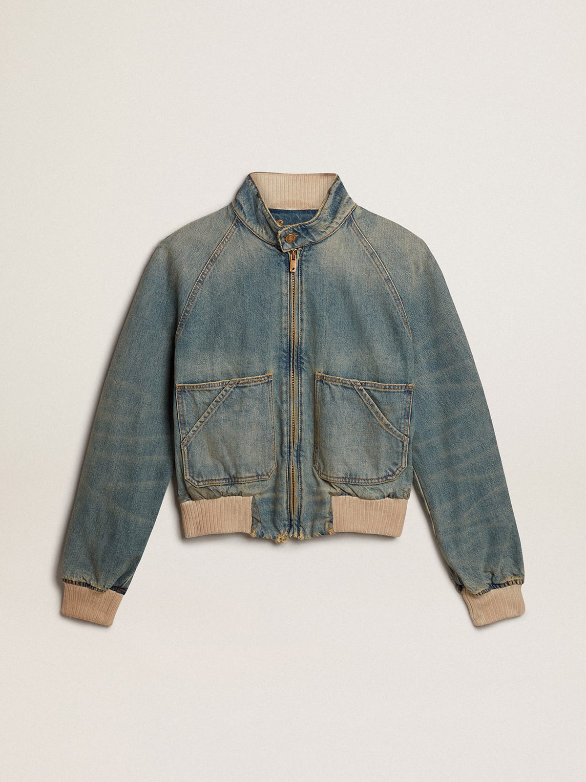 Giacca bomber da donna in denim