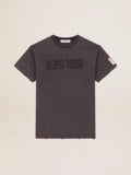 Vestito T-shirt Collezione Golden di colore grigio antracite dal trattamento distressed
