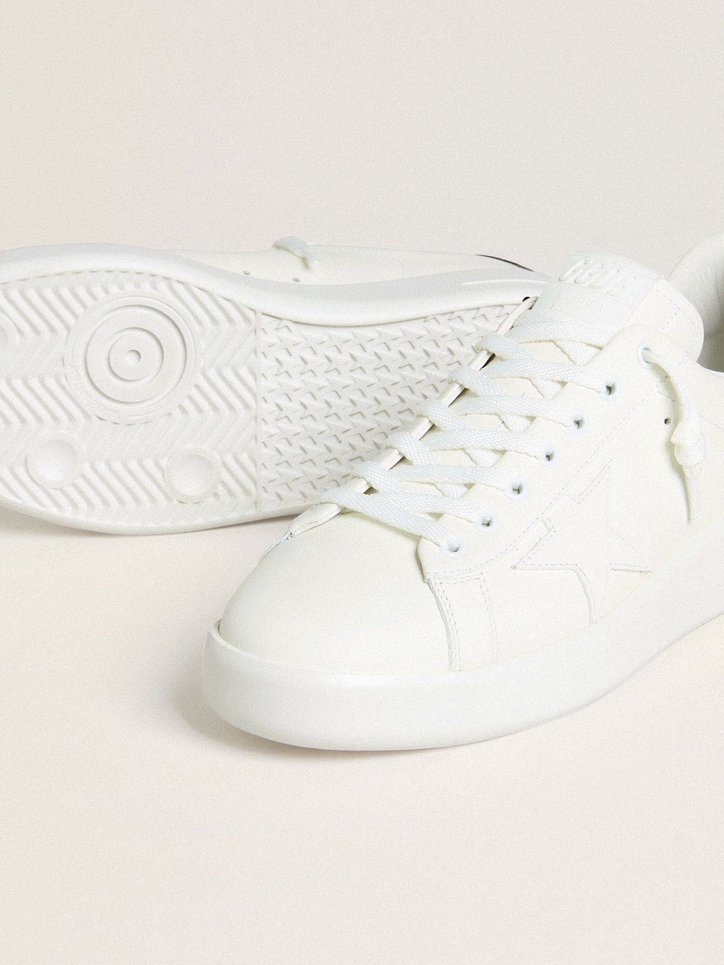 Men’s Purestar with white leather star and burgundy croc-print leather heel tab