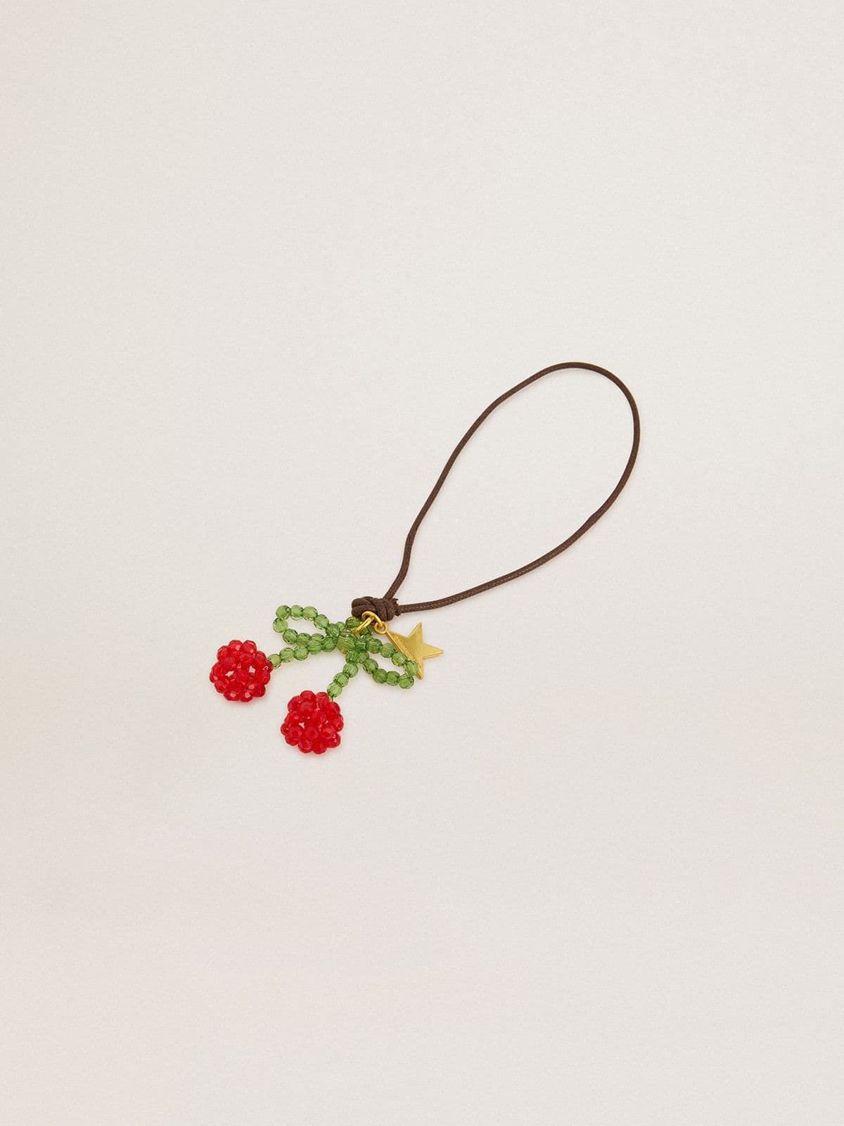Beaded pendant cherry charm