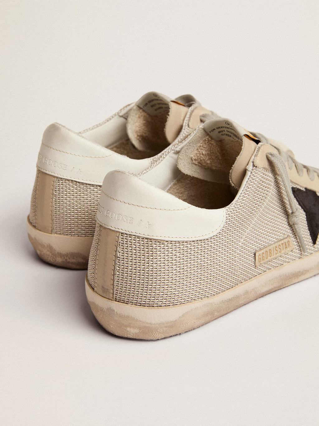 Sneakers Super-Star uomo in pelle con inserto in mesh