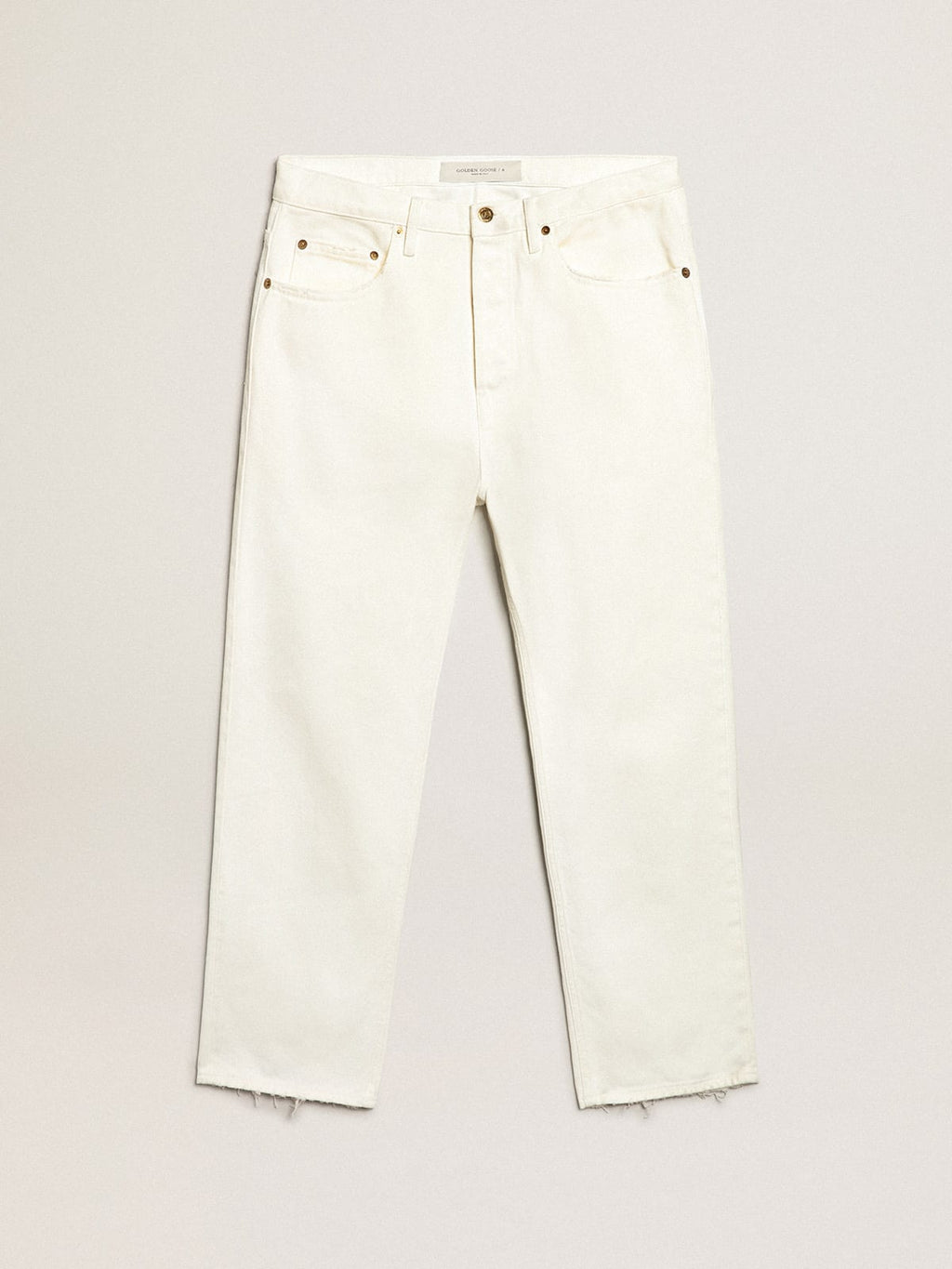 Jeans bianchi dall'effetto stonewashed