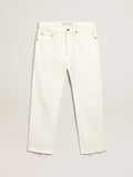 Jeans bianchi dall'effetto stonewashed