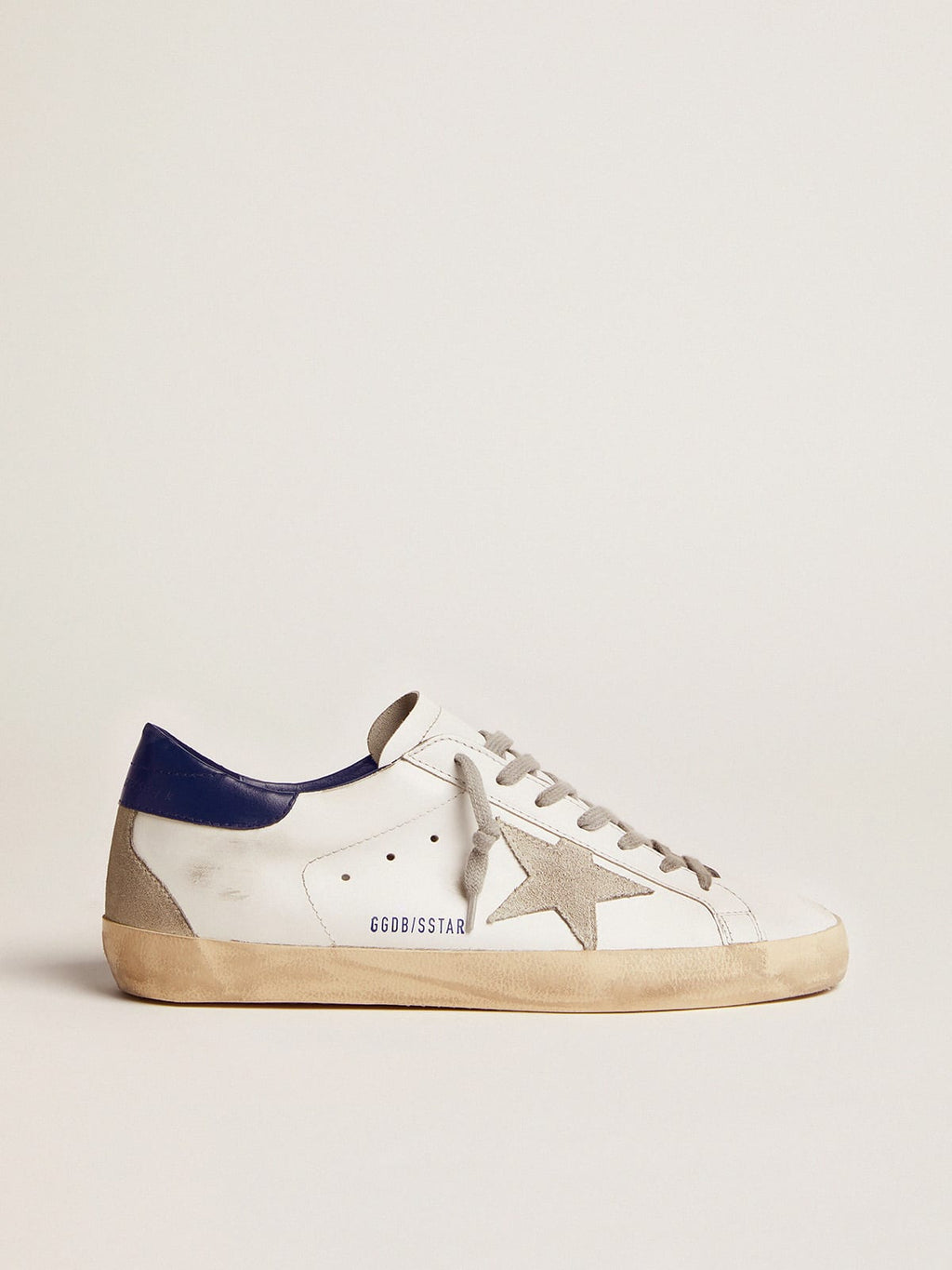 Sneakers Super-Star uomo stella in suede talloncino blu