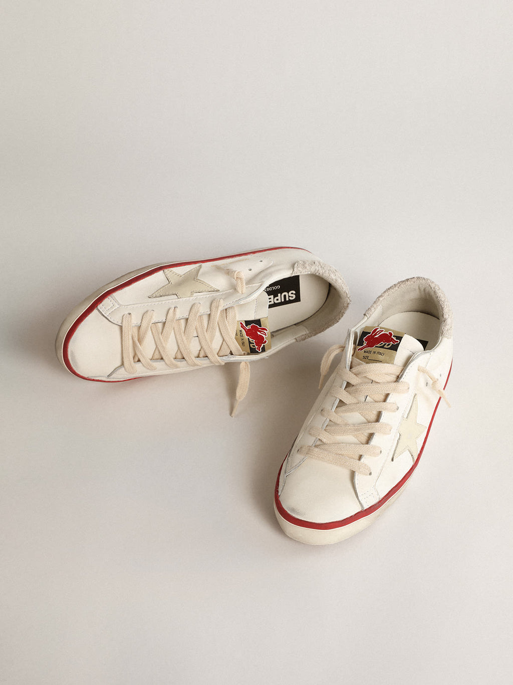 Super-Star Donna LTD CNY in nappa con stella color avorio