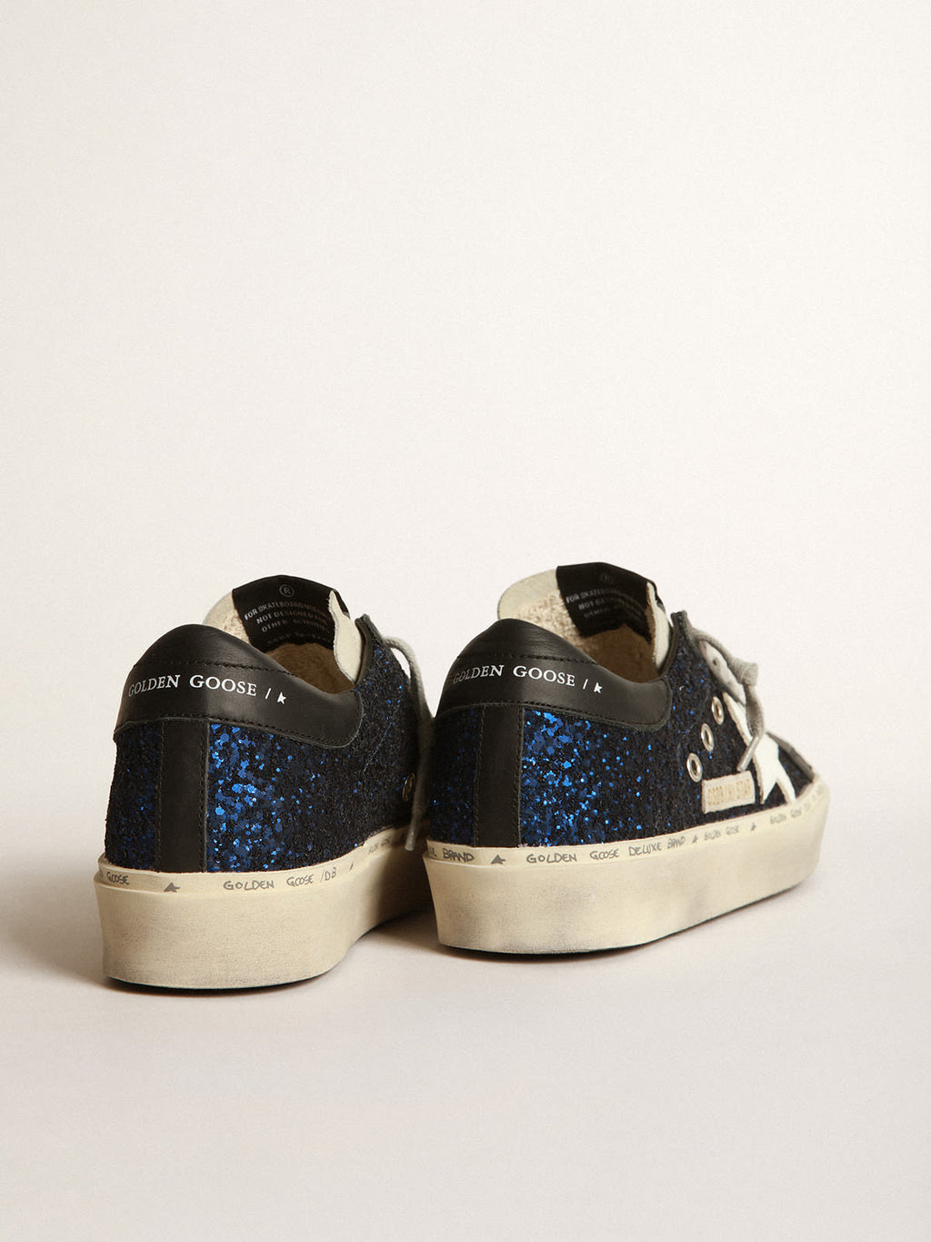 Sneakers Hi Star in suede con glitter blu