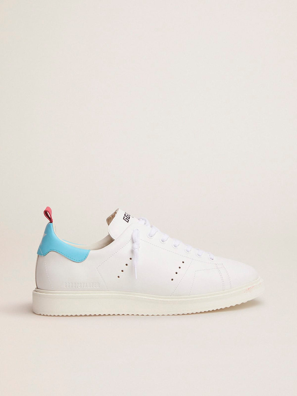 Sneaker Starter LTD bianche con talloncino azzurro