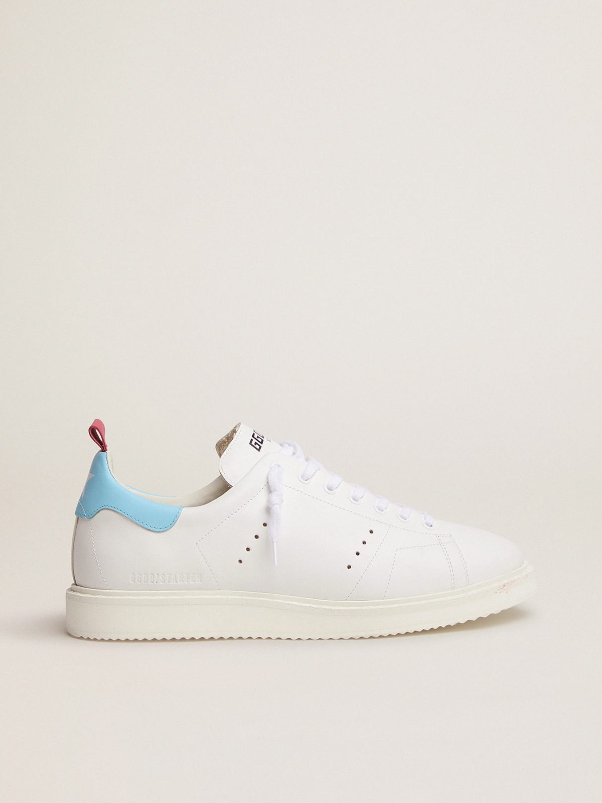 Sneaker Starter LTD bianche con talloncino azzurro