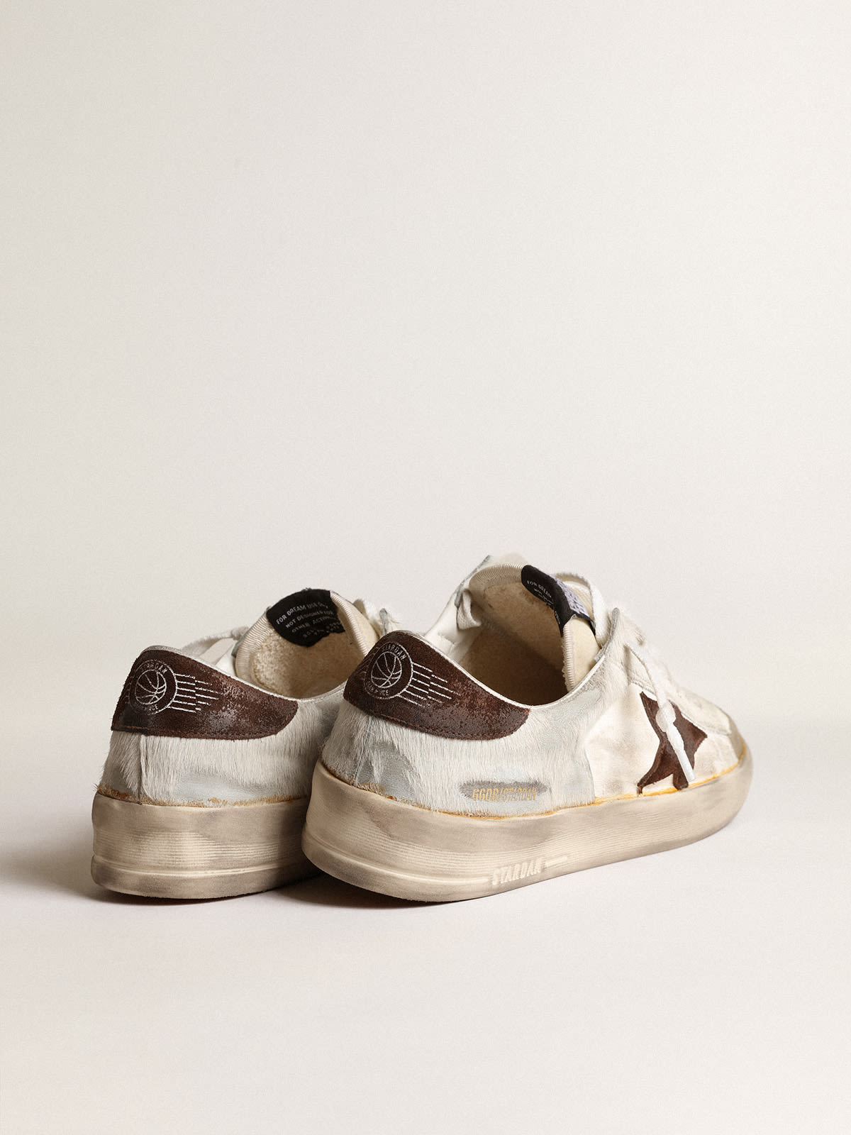 Stardan Uomo in nappa e cavallino con stella in suede marrone