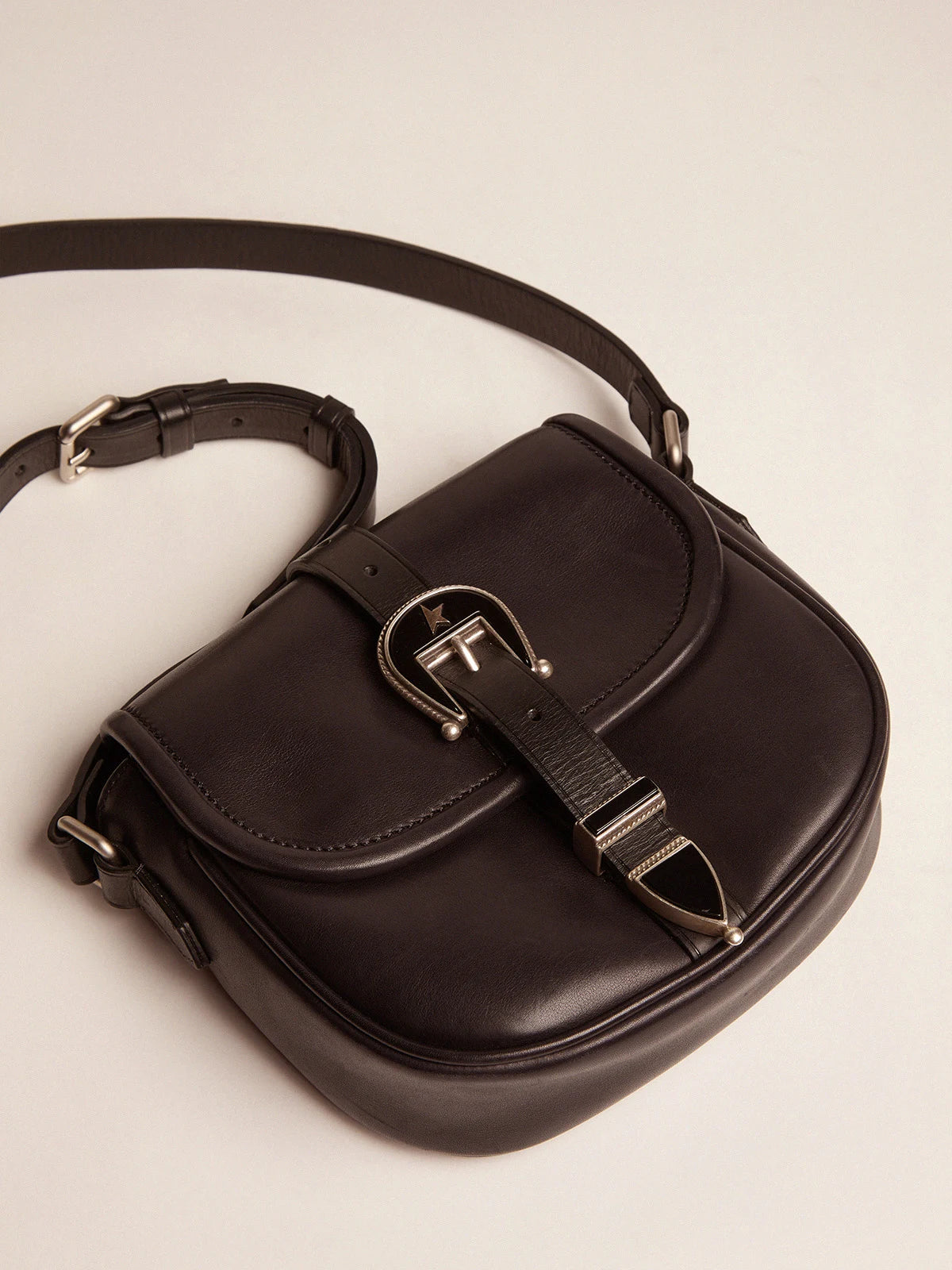 Borsa Rodeo Bag small nera in pelle