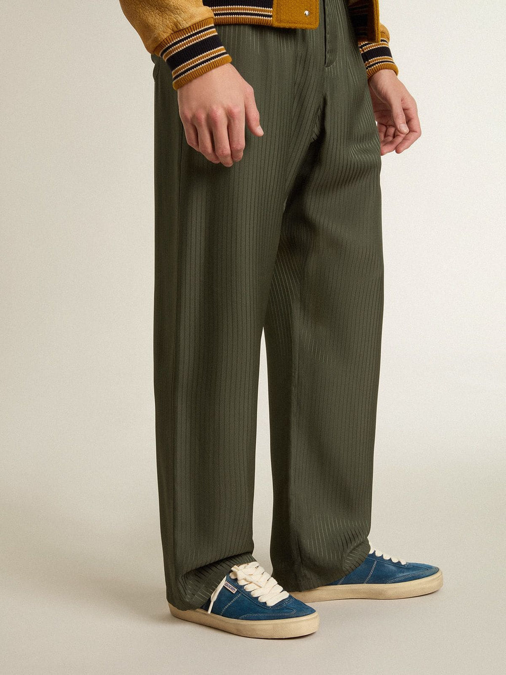 Men's Soul Star in blue suede with white leather heel tab