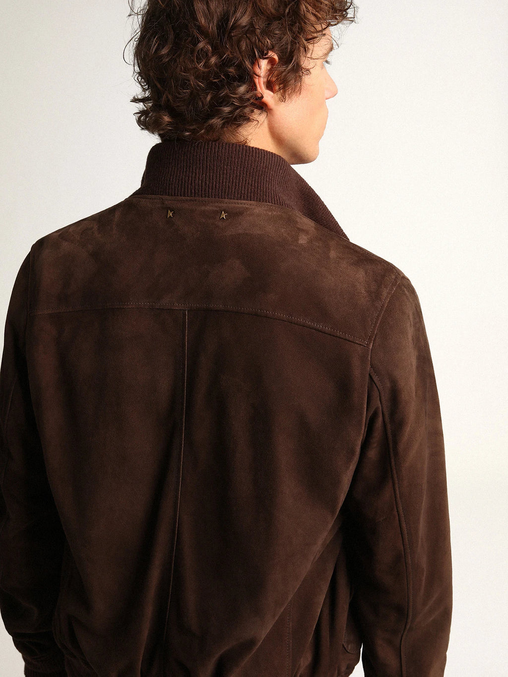 Giacca valstar Collezione Golden in suede di colore marrone scuro