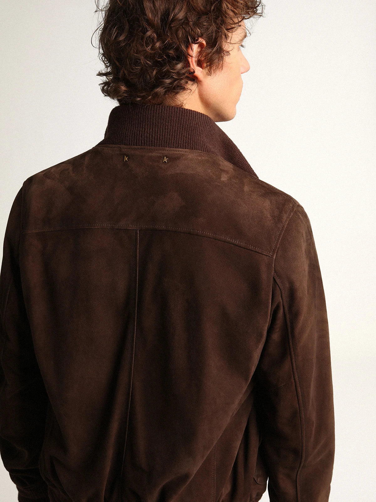 Giacca valstar Collezione Golden in suede di colore marrone scuro