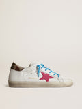 Super-Star LTD con stella in suede fucsia e talloncino camouflage