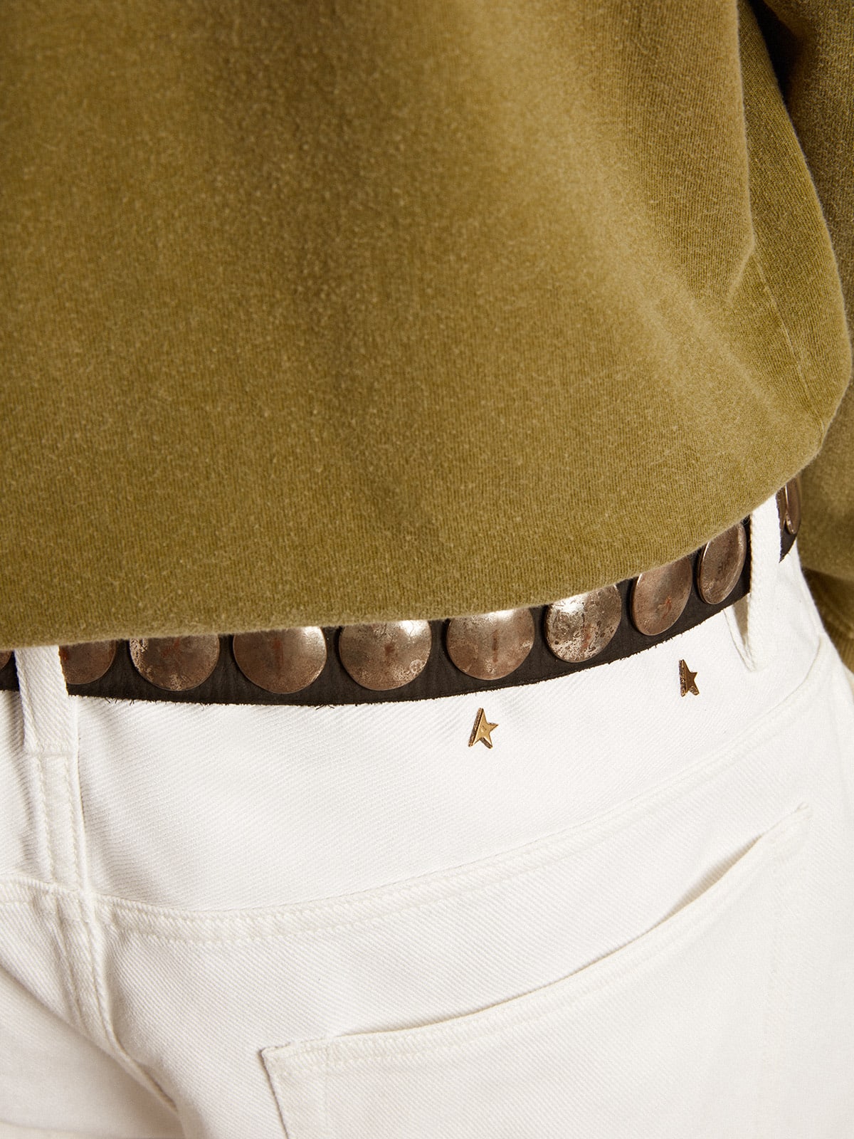 Jeans bianchi dall'effetto stonewashed