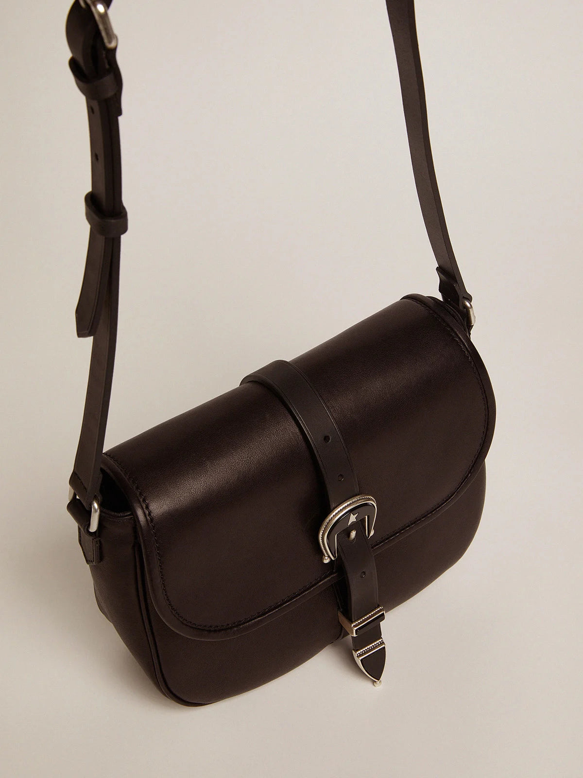 Borsa Rodeo Bag medium nera in pelle