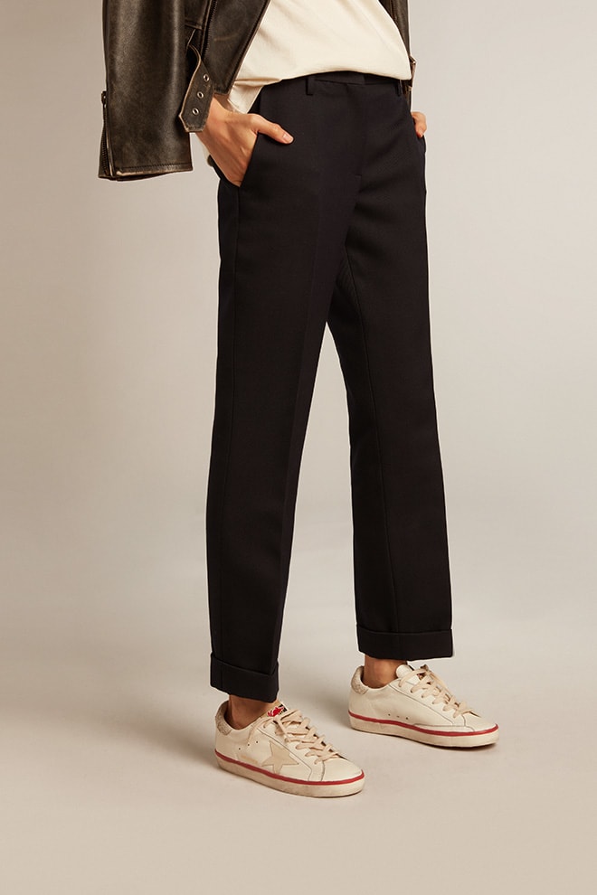 Super-Star Donna LTD CNY in nappa con stella color avorio