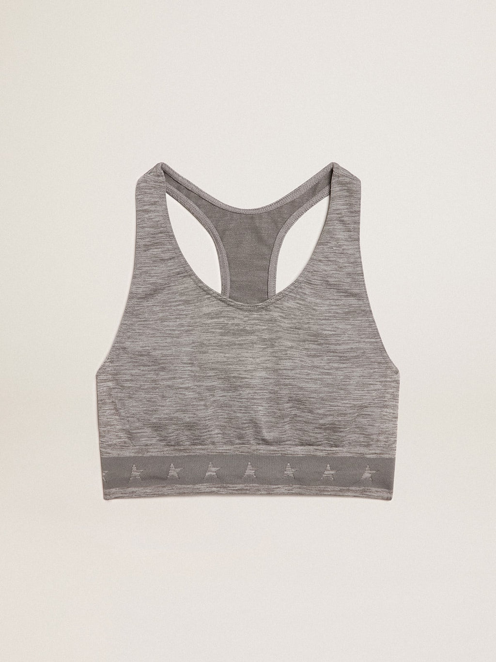 Top sportivo di colore grigio melange