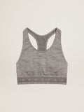 Top sportivo di colore grigio melange