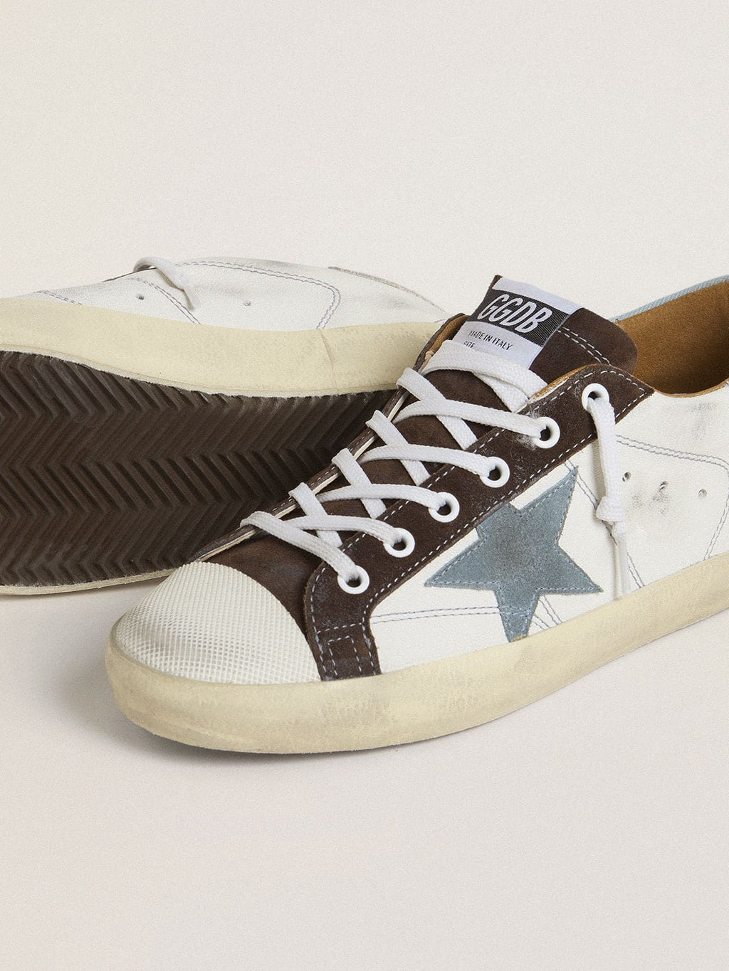 Women’s Super-Star LTD with light blue suede star and light blue canvas heel tab