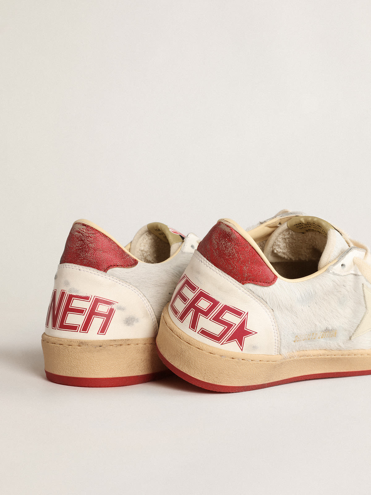 Ball Star Uomo LTD CNY in cavallino bianco con stella in pelle