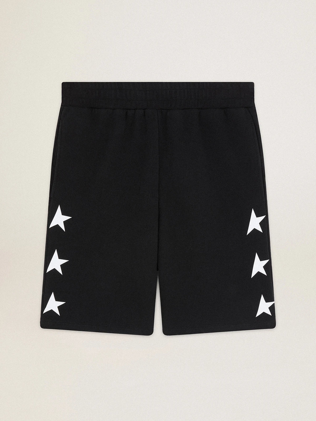 Bermuda uomo color nero con stelle bianche a contrasto