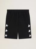 Bermuda uomo color nero con stelle bianche a contrasto