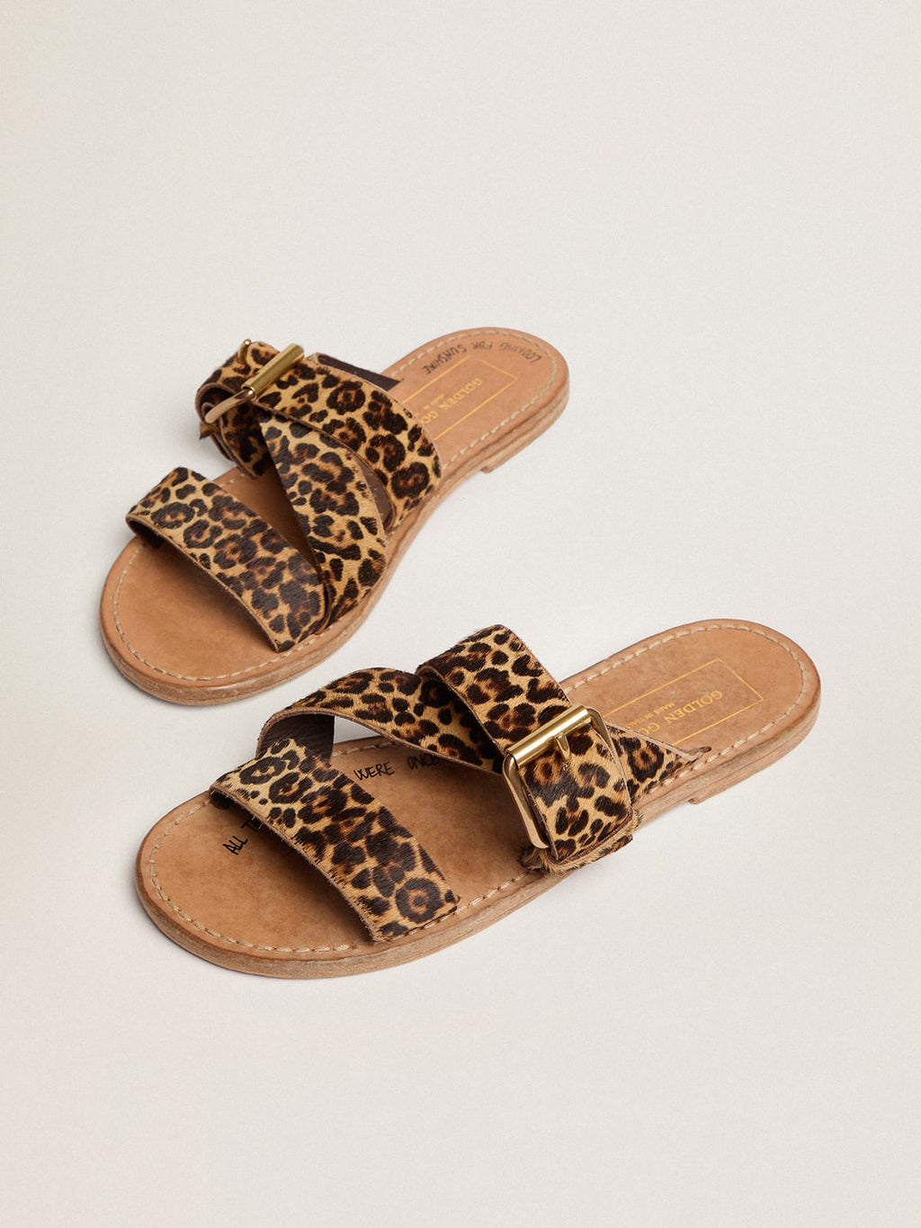 Sandali bassi Margaret in cavallino leopardato
