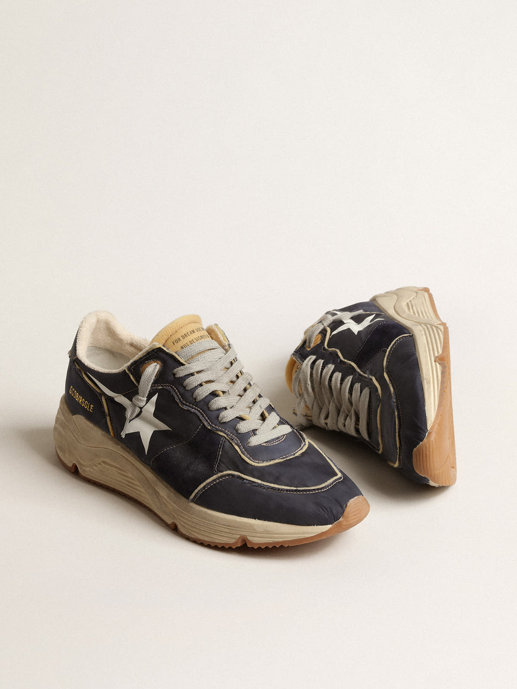 Running Sole in nylon blu con stella stampata bianca