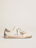 Sneakers Super-Star uomo con talloncino argentato e metal studs lettering