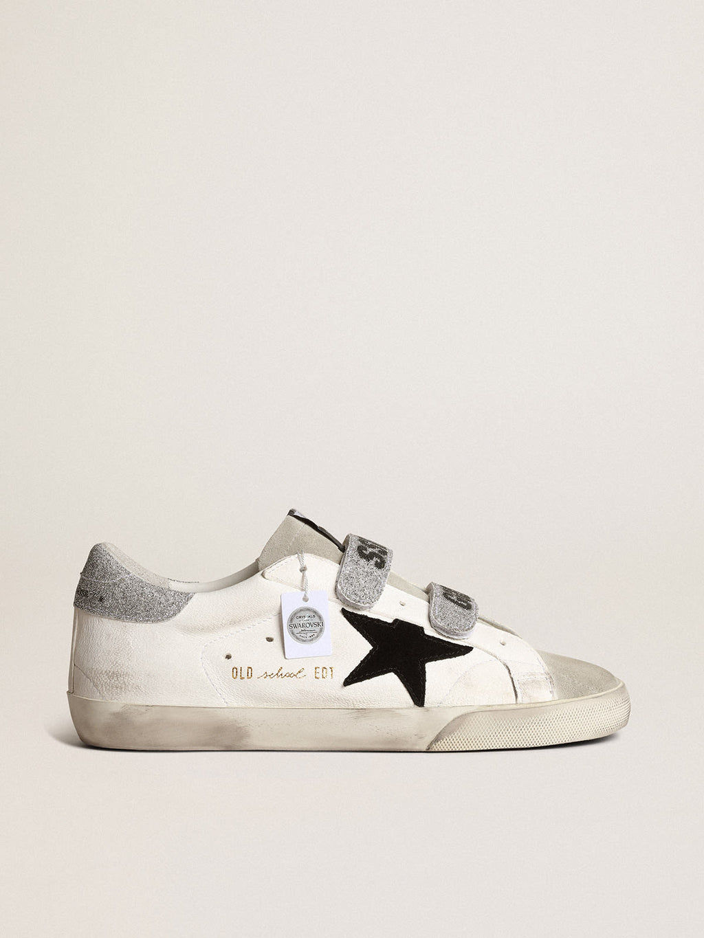 Old School con stella in suede e fasce in cristalli Swarovski