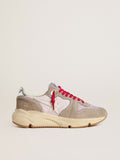 Running Sole LTD in pink nylon with white leather star