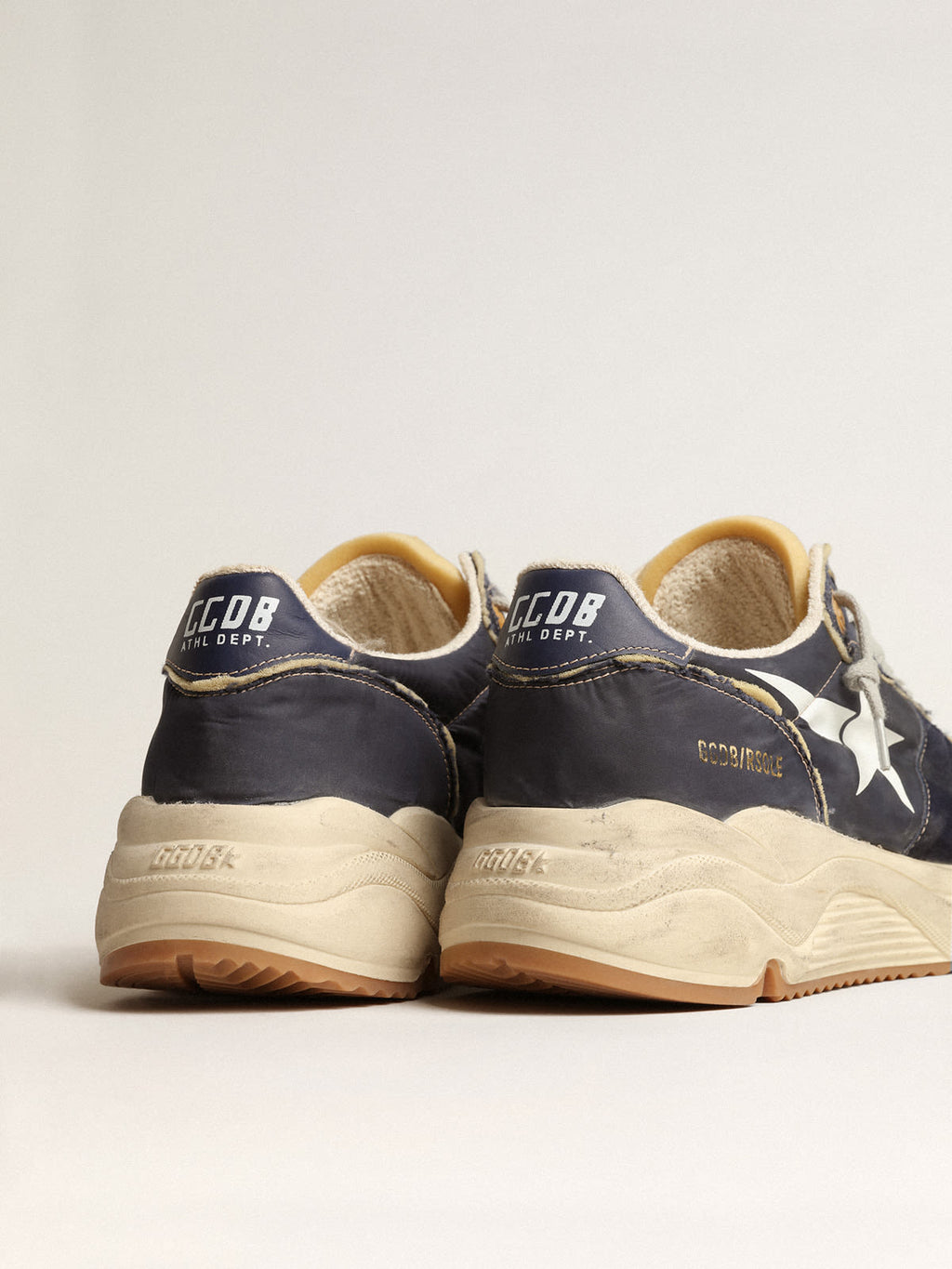 Running Sole in nylon blu con stella stampata bianca