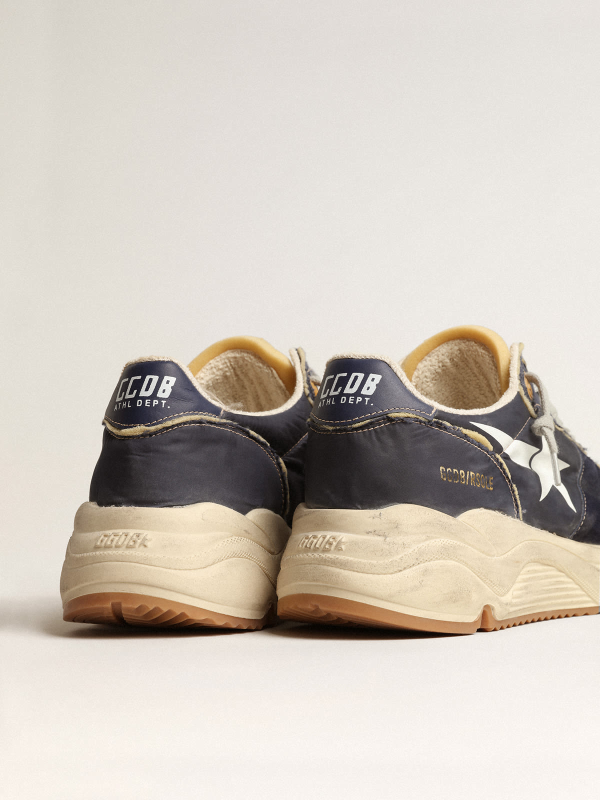 Running Sole in nylon blu con stella stampata bianca