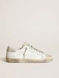 Sneaker Super-Star con stella traforata e talloncino in nabuk grigio ghiaccio