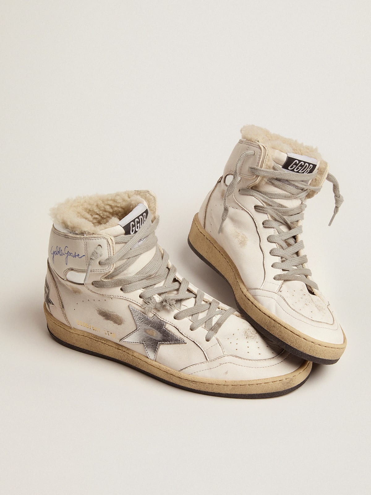 Sneaker Sky-Star donna con firma sulla caviglia e fodera in shearling