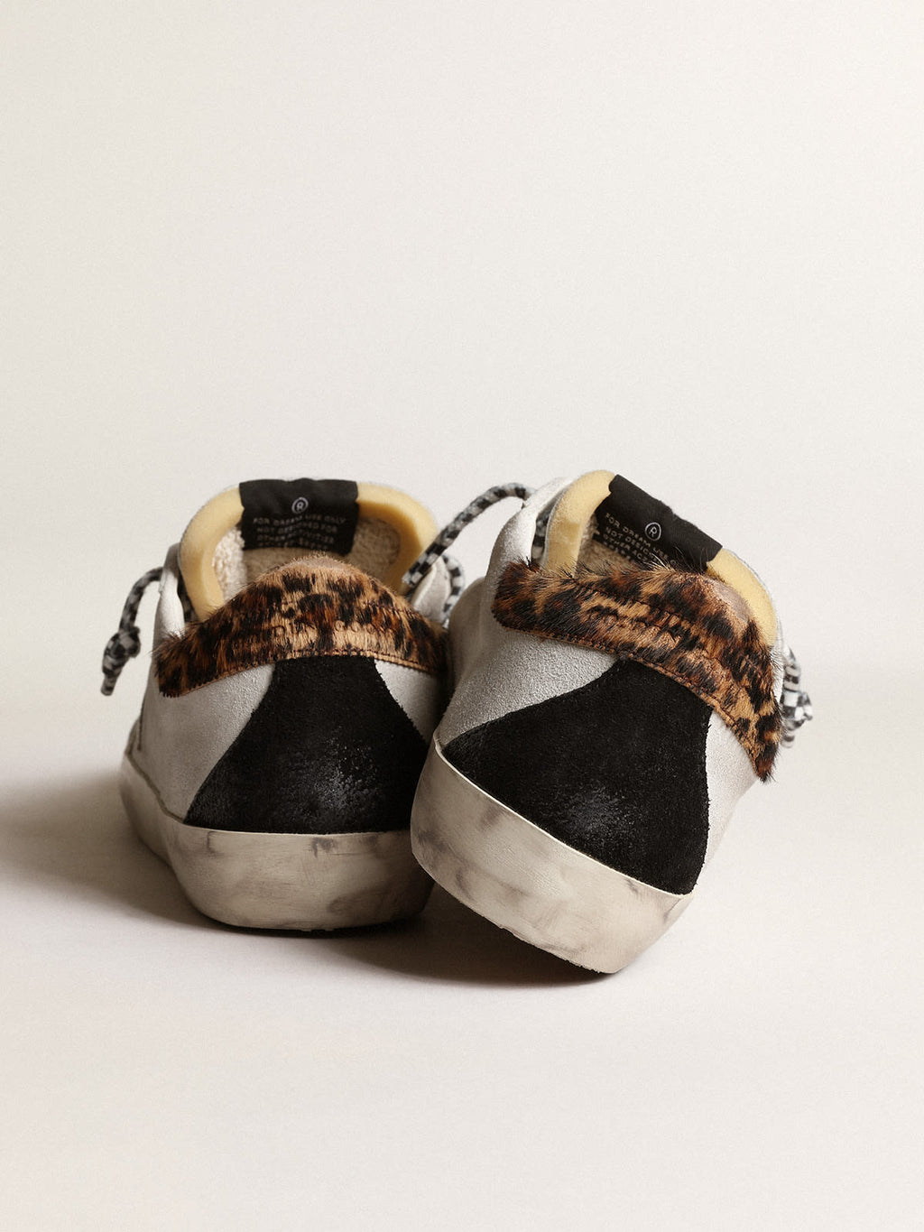 Sneaker Super-Star LAB con stella in pelle bianca e punta in cristalli Swarowski